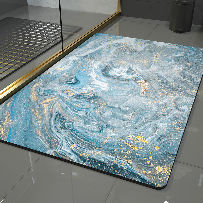 Wave Design Area Rug with Abstract Pattern