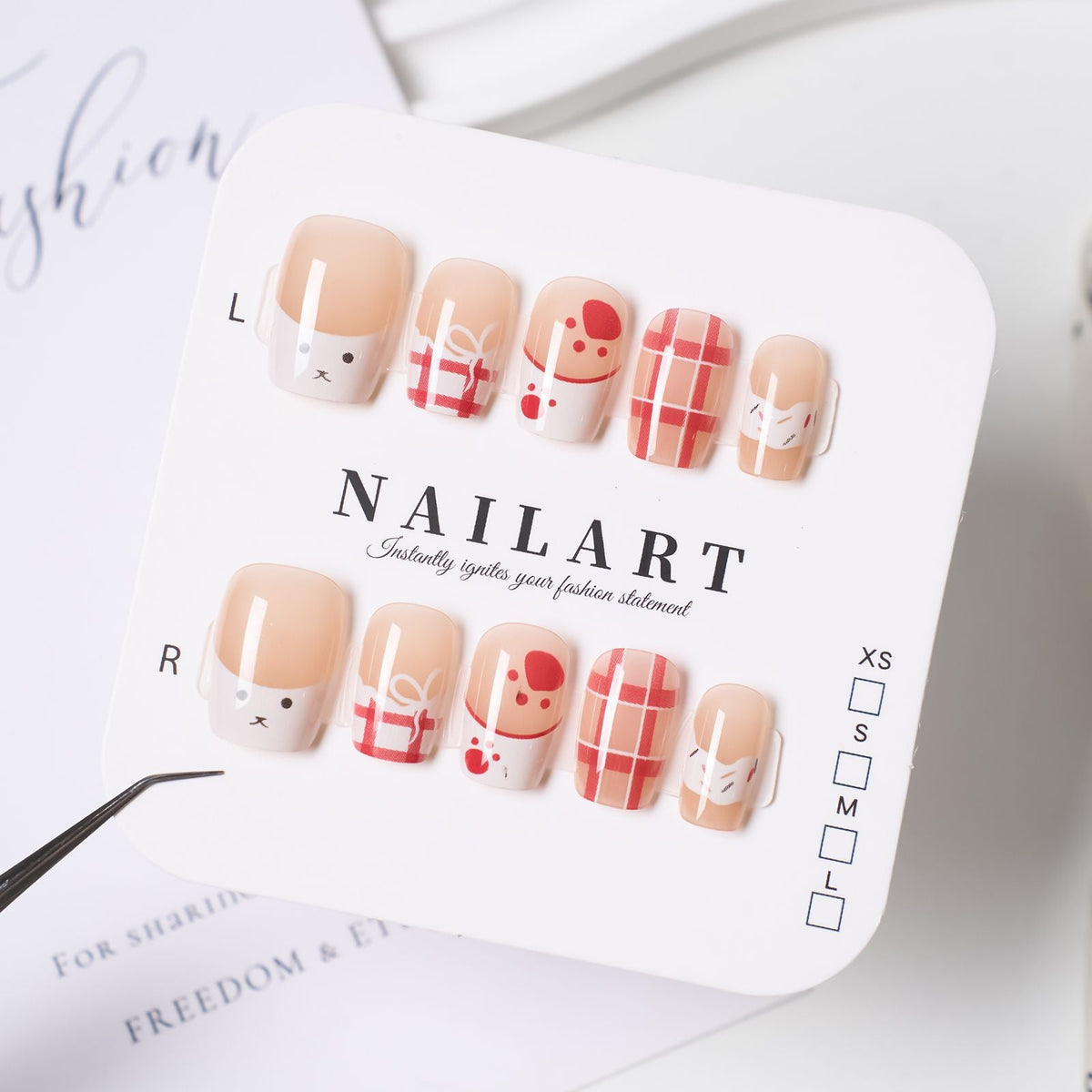 Cute Character Design Press-On Nail Set