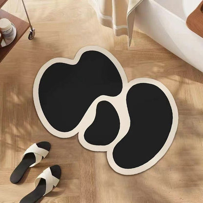 Abstract Design Bath Mat in Unique Shape