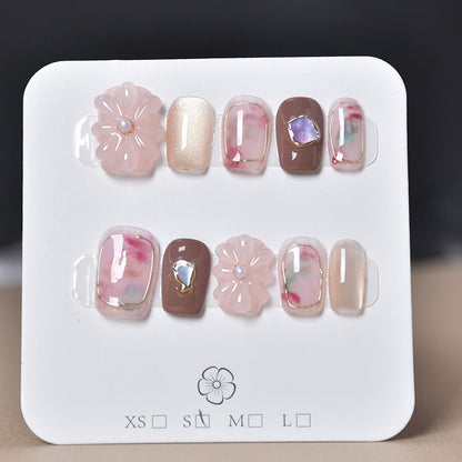 Set of 3D Decorative Press-On Nail Art