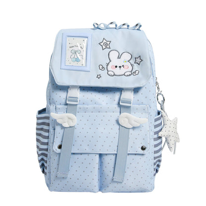 Cute Bunny Design Soft Plush School Backpack