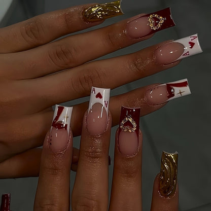 Creative Nail Extensions Inspired by Playing Cards