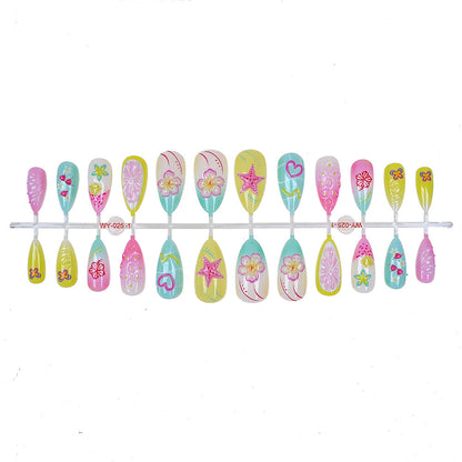 Themed Press-On Nail Set - Artistic Designs