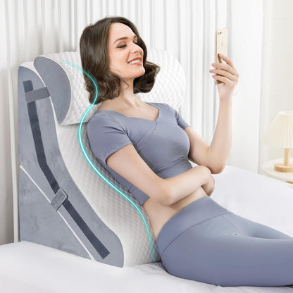 Support Wedge Pillow with Adjustable Multi-Position Design