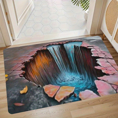Floor Mat with 3D Optical Illusion Design