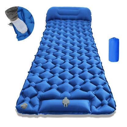 Inflatable Bed with Built-in Headrest and Easy Valve System