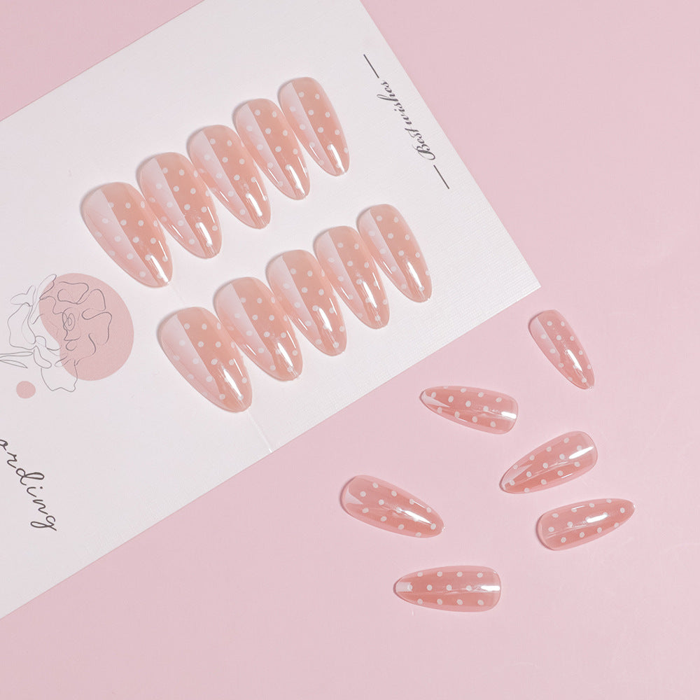 Polka Dot Design Stiletto Press-On Nail Set