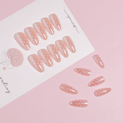 Polka Dot Design Stiletto Press-On Nail Set