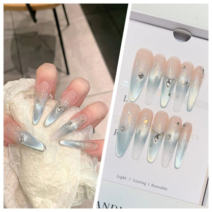 Charming Patterned Press-On Stiletto Nail Set