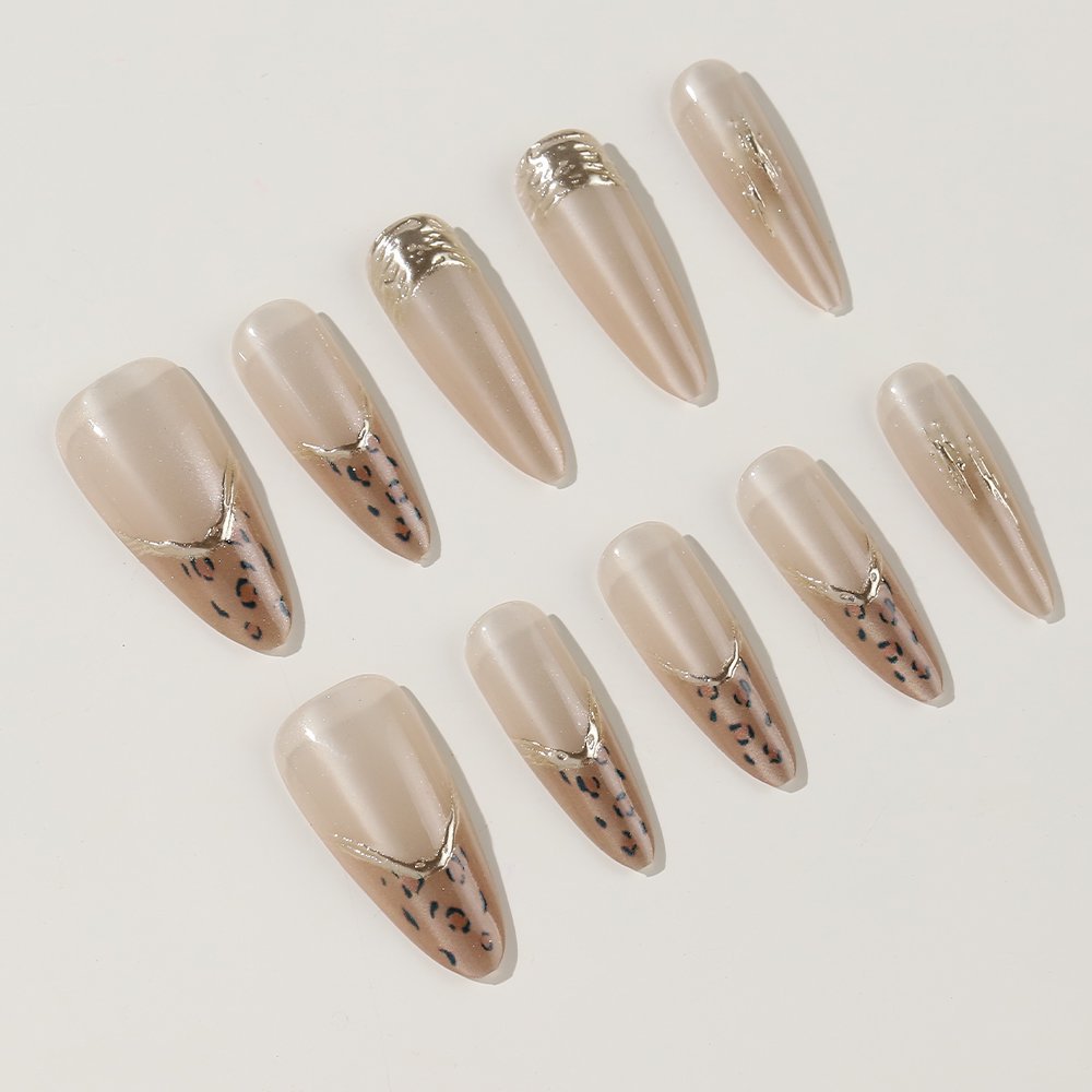 Stiletto Design Press-On Nail Kit with Artistic Finish