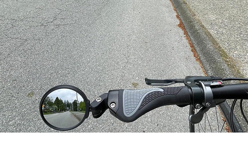 Convex Safety Mirrors for Bicycles – Adjustable Bar-End with Swivel and Anti-Glare Glass