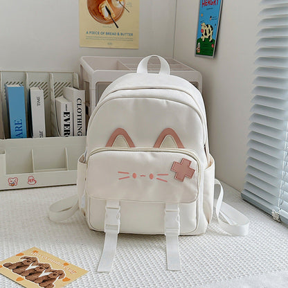 School Backpack with Cute Cat Ear Design