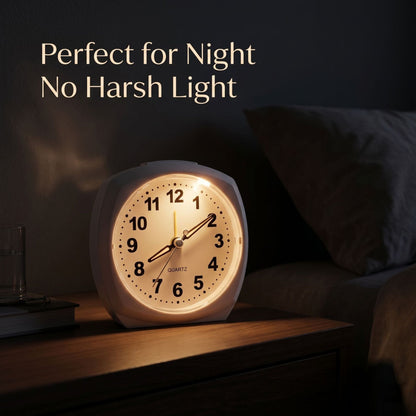Night Light Analog Alarm Clock with Snooze Feature