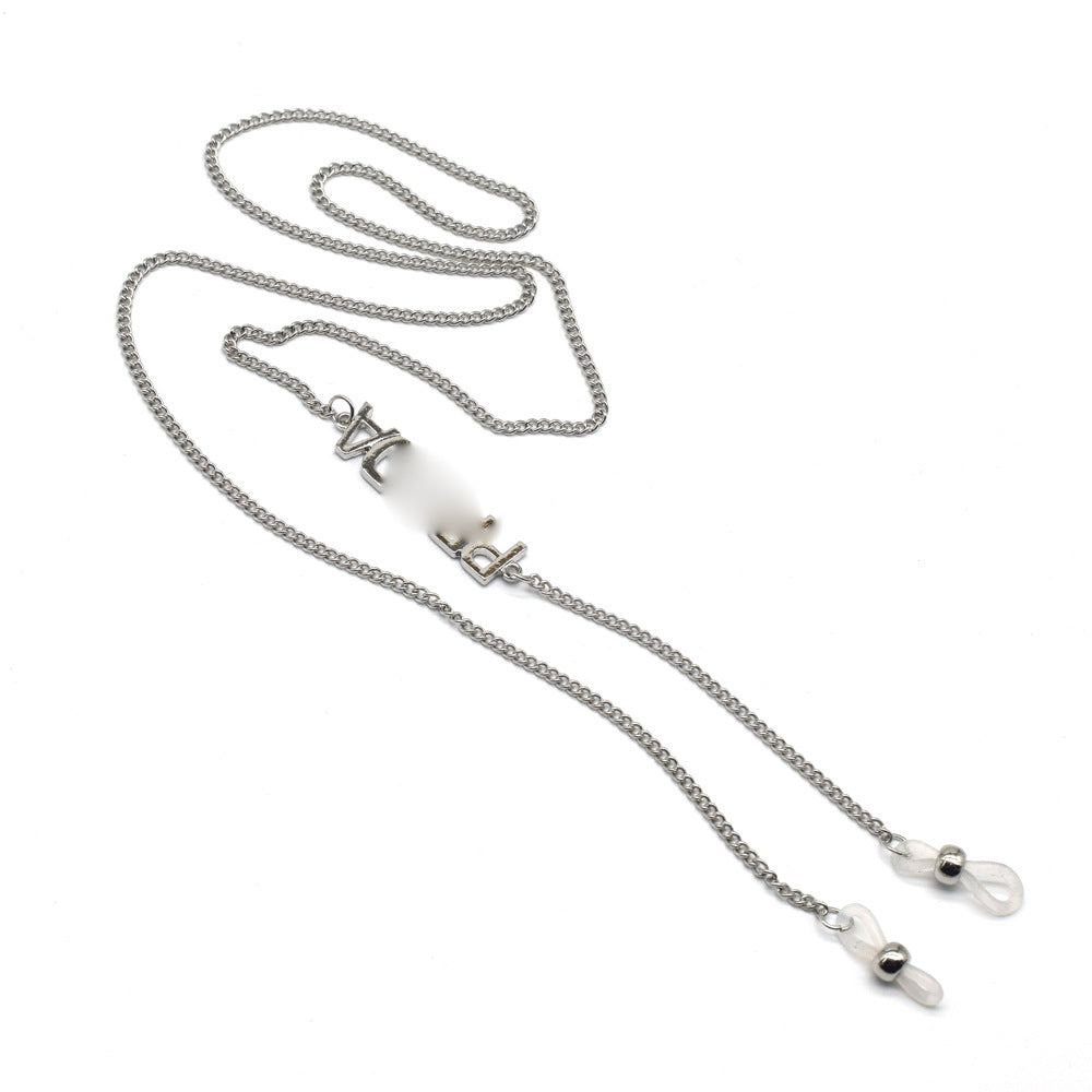 Silver Eyewear Chain with Adjustable Length