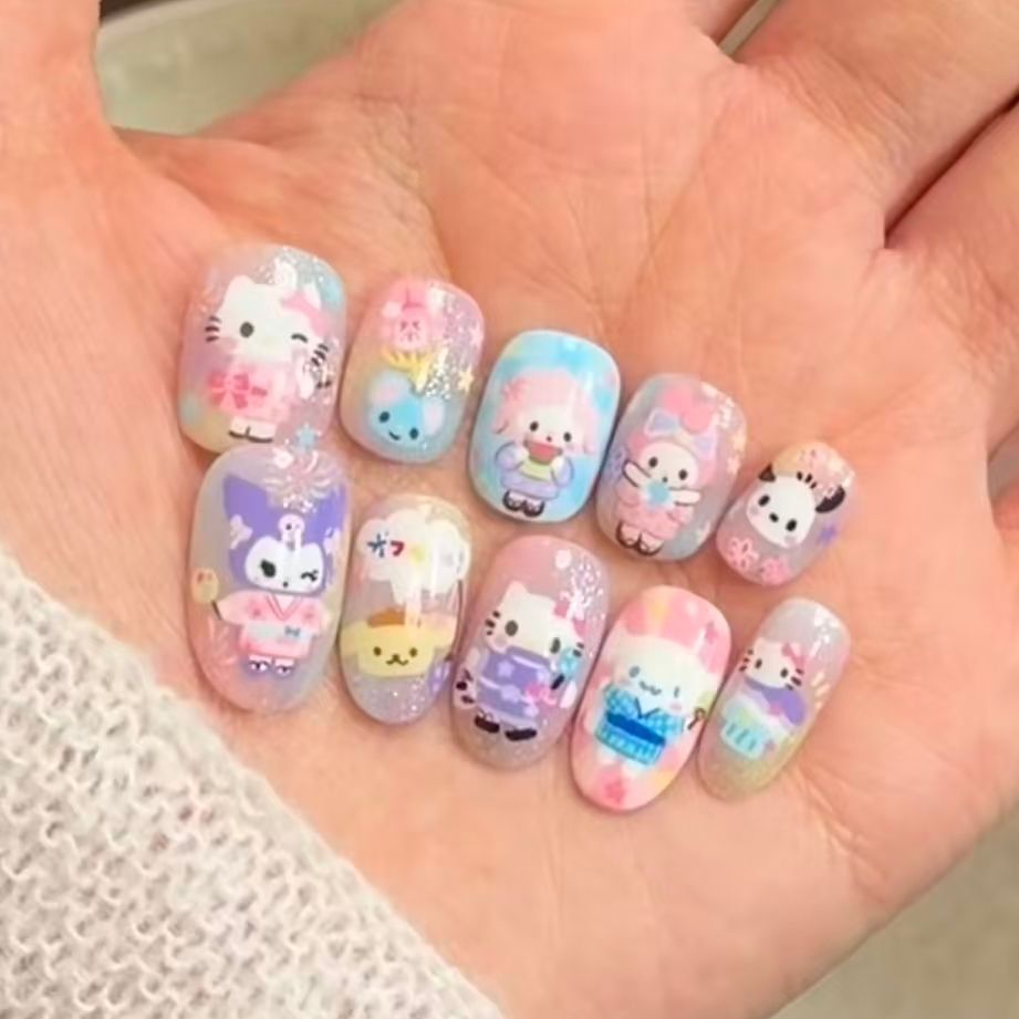 Glitter Nail Art Set with Ombre Design