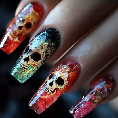 Creative Skull Design Nail Art Set