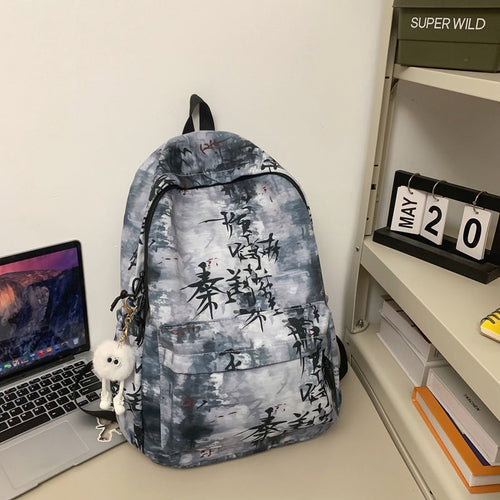 Backpack with Abstract Art Design
