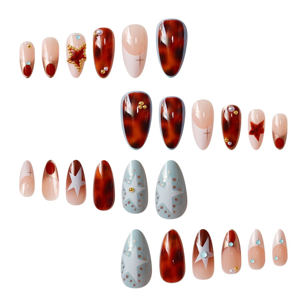 Press-On Nail Art Kit Featuring Unique Gemstone Details