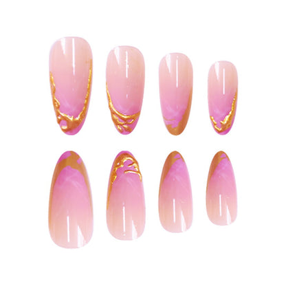 Press-On Nail Set with Creative Stiletto Design