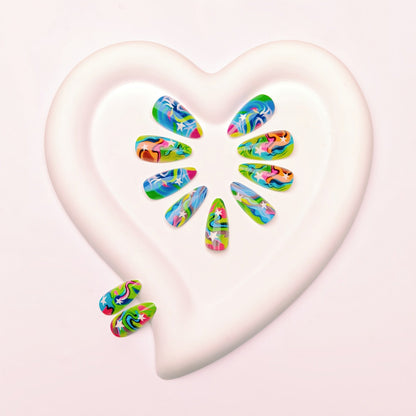 Nail Art Design with Artistic Swirl Pattern
