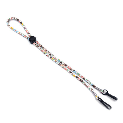 Floral Eyewear Retainer with Adjustable Strap