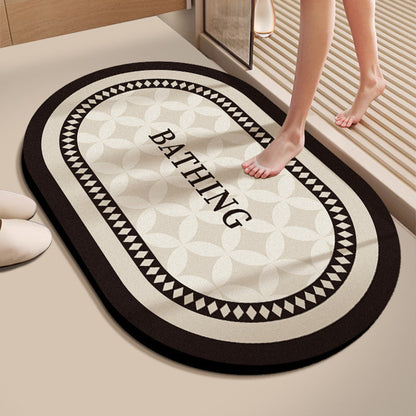 Water-Absorbing Bath Rug for Bathroom Flooring