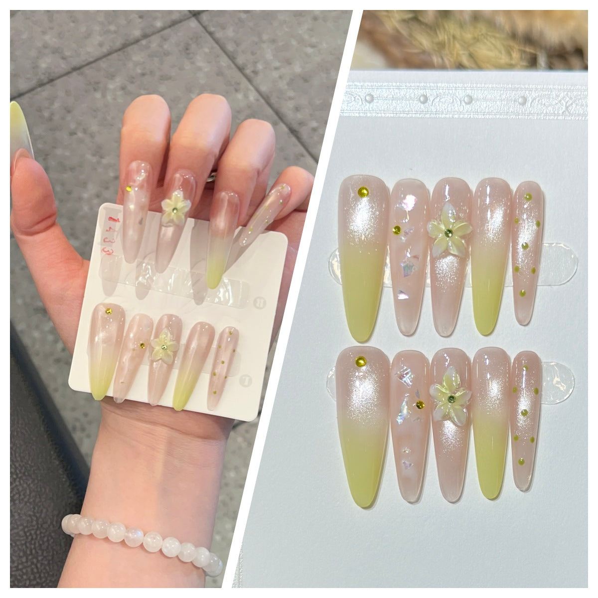 Charming Patterned Press-On Stiletto Nail Set