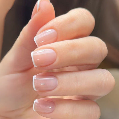 Elegant French Tip Acrylic Nail Set