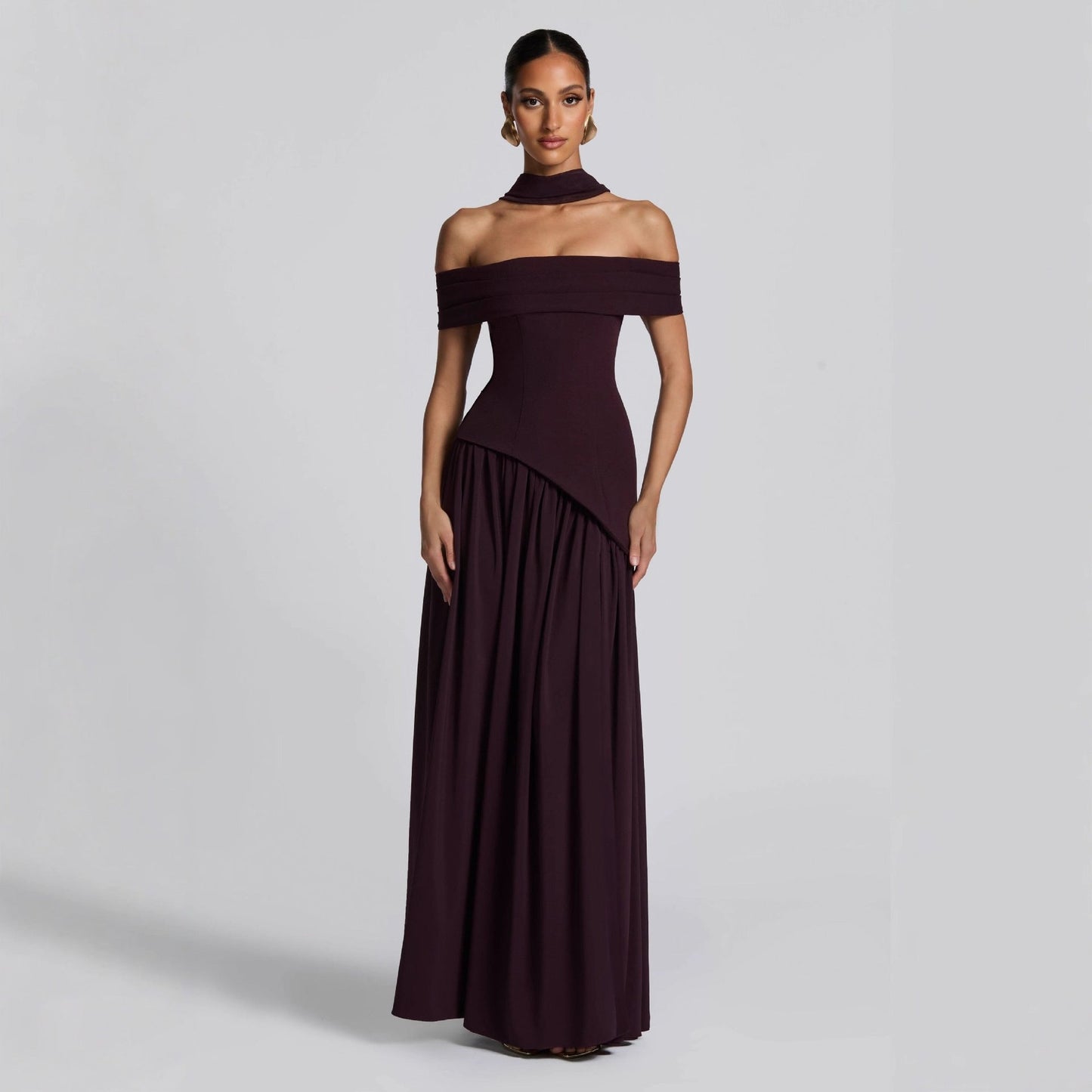 Strapless Bodycon Maxi Dress for Women with High Slit and Backless Design