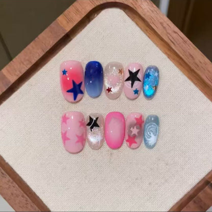 Glitter Nail Art Set with Ombre Design