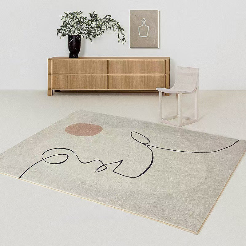 Plush Area Rug with Abstract Design