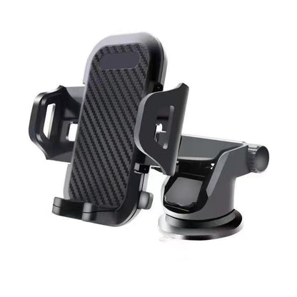 Universal Car Phone Mount - Adjustable Telescopic Holder with 360° Rotation and Strong Suction