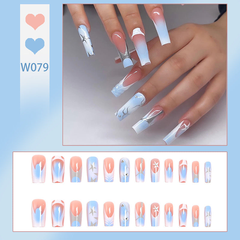 Nail Tips with Ocean-Inspired Design