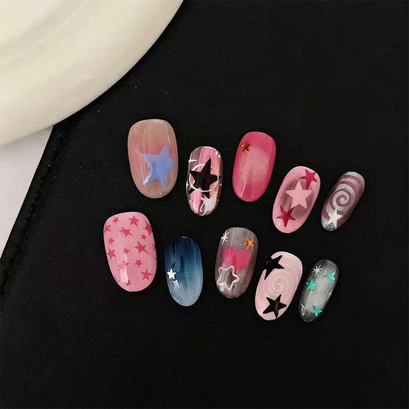 Glitter Nail Art Set with Ombre Design
