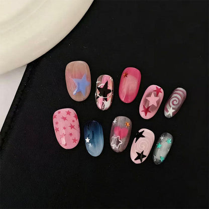 Glitter Nail Art Set with Ombre Design
