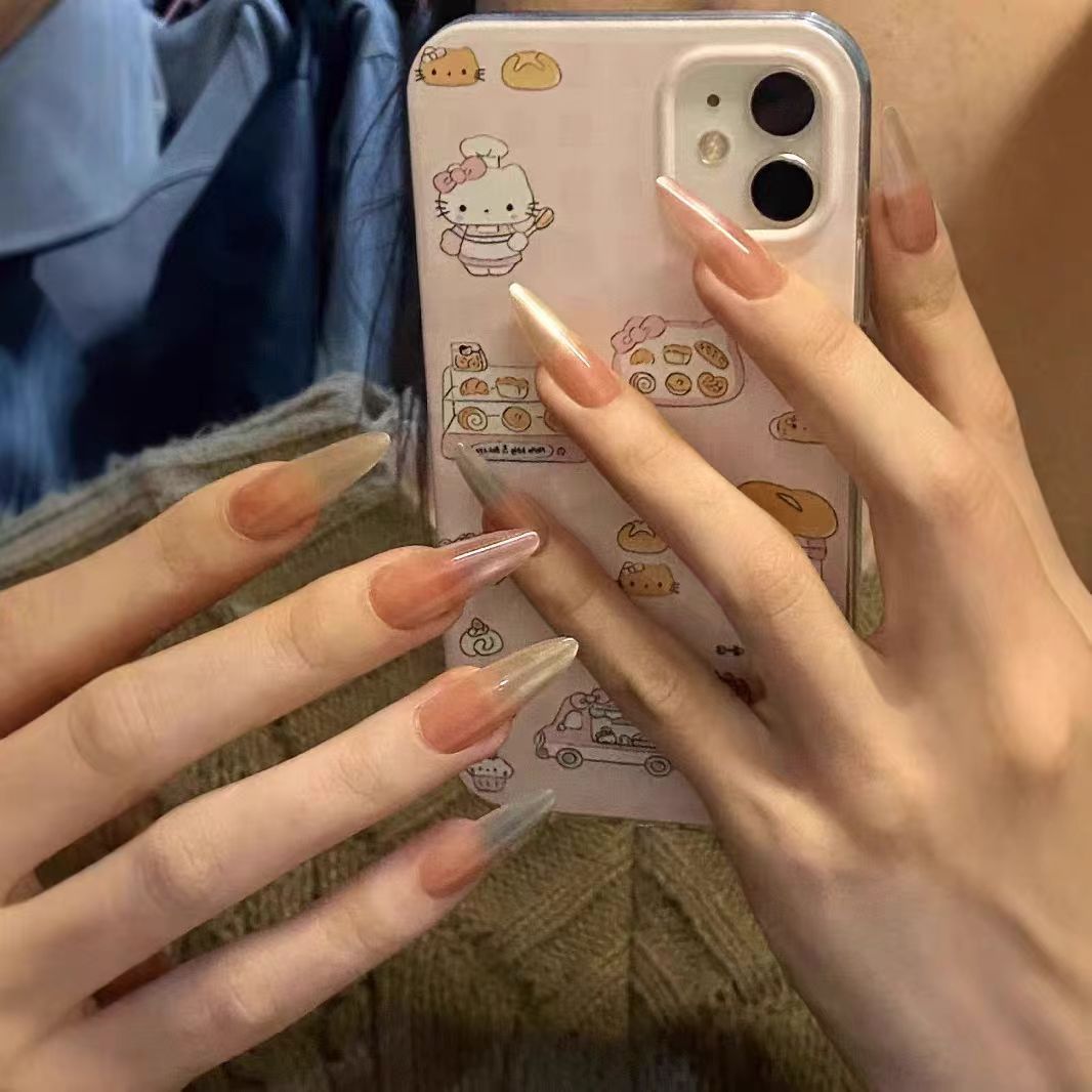 Themed Press-On Nails with Artistic Design