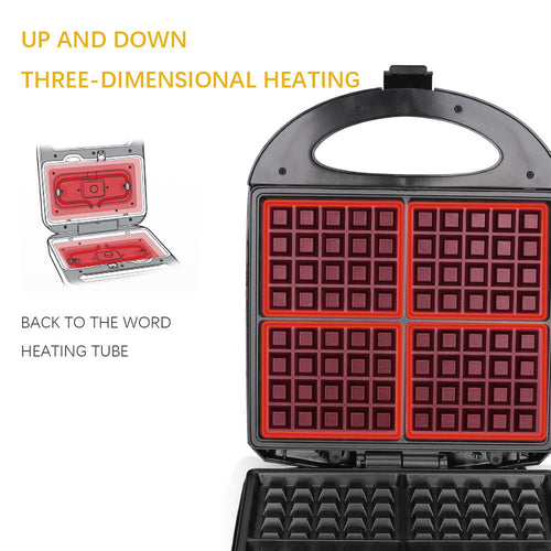 Non-Stick Plate Waffle Maker for Perfectly Crispy Waffles