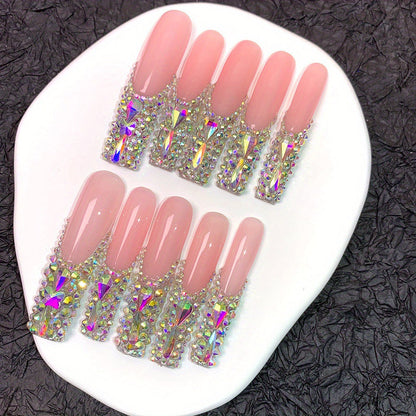 Sparkly Gem-Accent 3D Press-On Nail Extensions