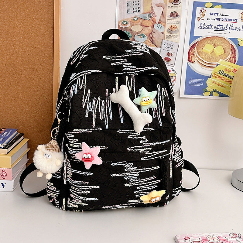 Backpack with Abstract Design