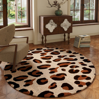Area Rug with Animal Print Design