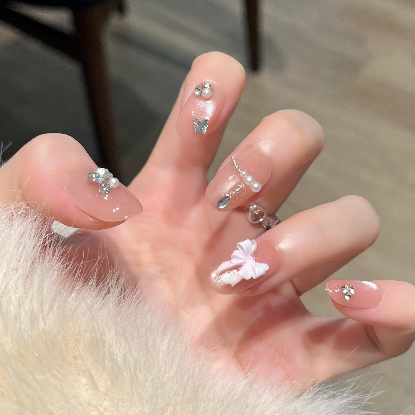 Set of 3D Decorative Press-On Nail Art