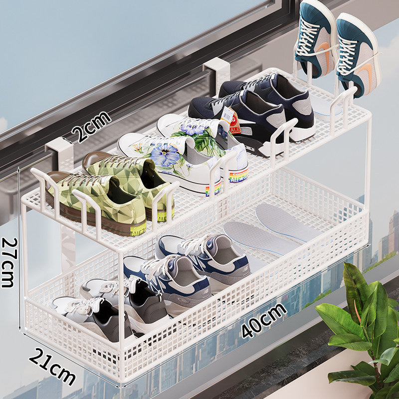 Over-the-Door Shoe Storage Rack with Adjustable Design