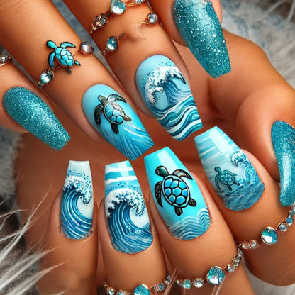 Ocean-Themed Nail Art Extensions for Creative Designs