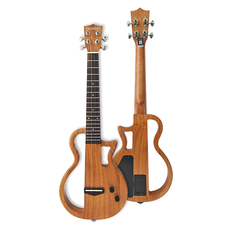 Electric Acoustic Ukulele Featuring Integrated Pickup