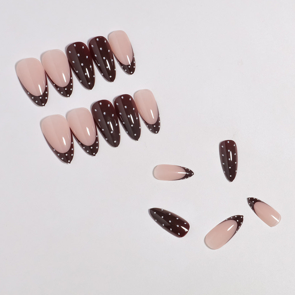 Heart and Polka Dot Design Press-On Nail Set