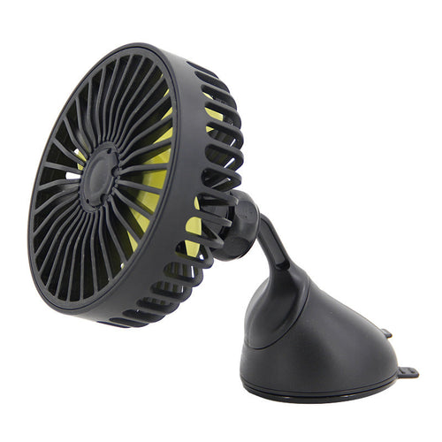 Dual-Head Car Ventilation Fan with Adjustable Settings