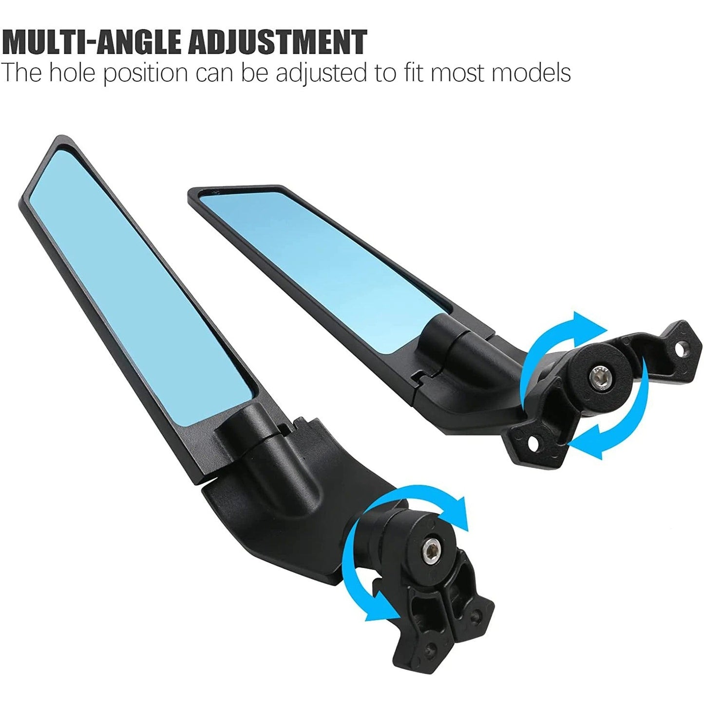 High-Quality Adjustable Rearview Mirrors for Motorcycles with Mounting System