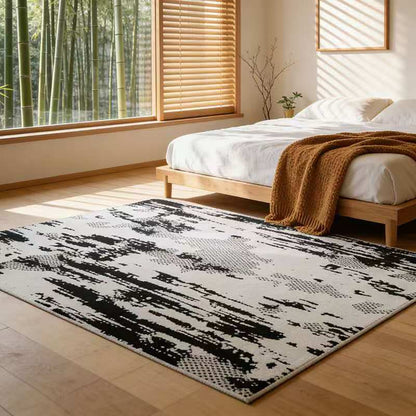 Abstract Style Area Rug with Geometric Patterns
