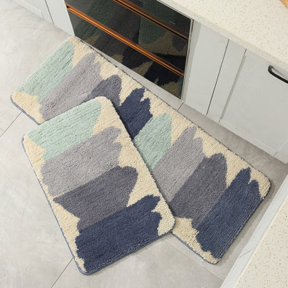 Textured Kitchen Mat with Abstract Design