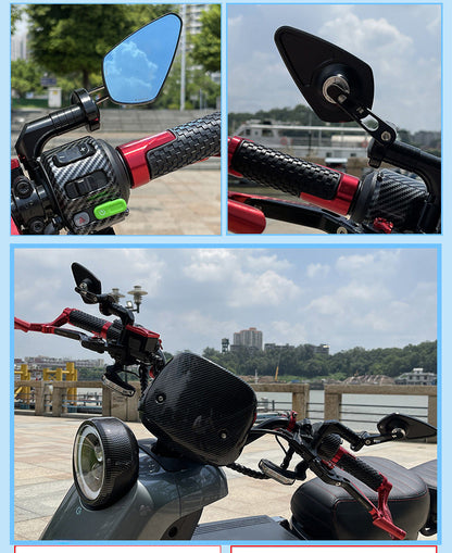 Motorcycle Rearview Mirrors with Adjustable Features